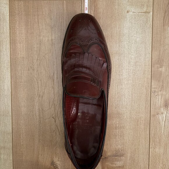 Vintage Dack’s Kangaroo Leather Kilted Wingtip Loafers Size 8.5D - Picture 7 of 10